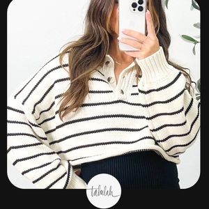 TALULAH Collegiate Crop Sweater